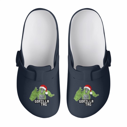 Discover Gorilla Tag Green Santa Hat Gorilla  png Slip On Clogs