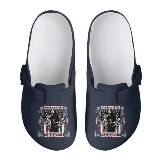 Discover Dimebag Darrell Mayhem Skull Band Slip On Clogs