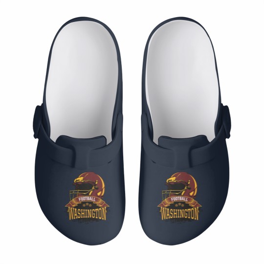 Discover Retro Washington Football Slip On Clogs, Vintage Washington Football Slip On Clogs