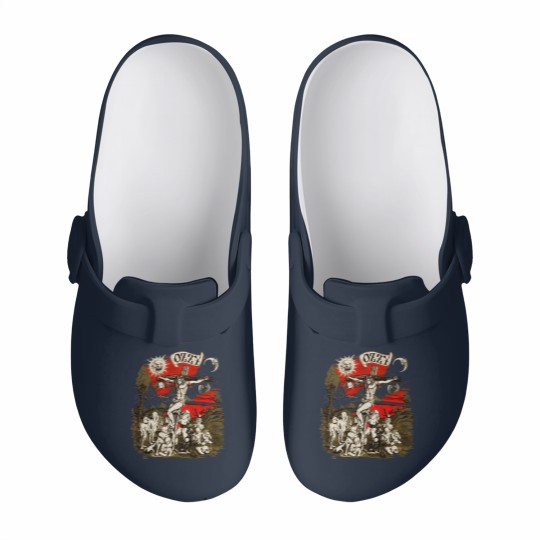 Discover Vintage 1991 Ozzy Osbourne Cross Graphic Slip On Clogs