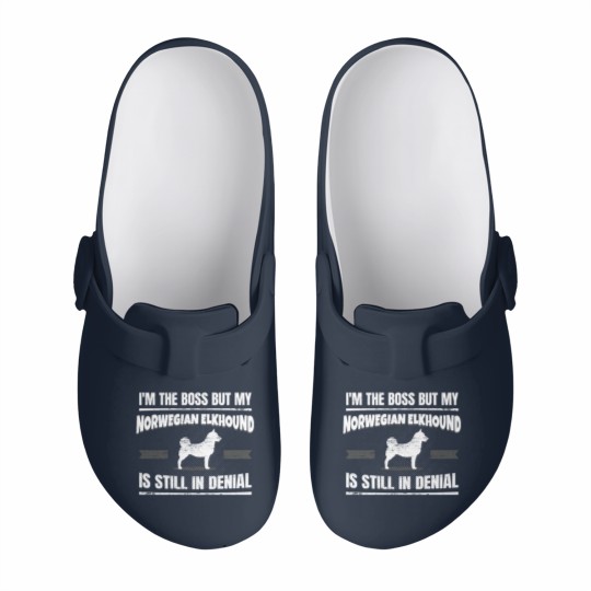 Discover Norwegian Elkhound Doggie School Dog Trainer Gag Slip On Clogs