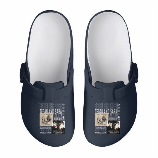 Discover Tegan and Sara Music Slip On Clogs, Vintage 90s Crybaby Tour 2023 Tickets Album The Con Graphic Slip On Clogs