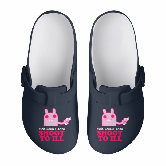 Discover Gorillaz - Pink Rabbit Says- Shoot to Ill89 Slip On Clogs