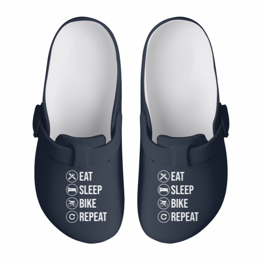 Discover Eat Sleep Bike Repeat Biking Riding Ride Bikes Slip On Clogs