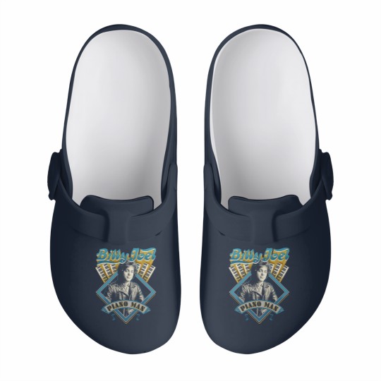 Discover Billy Joel 'Piano Man' (Black) Slip On Clogs