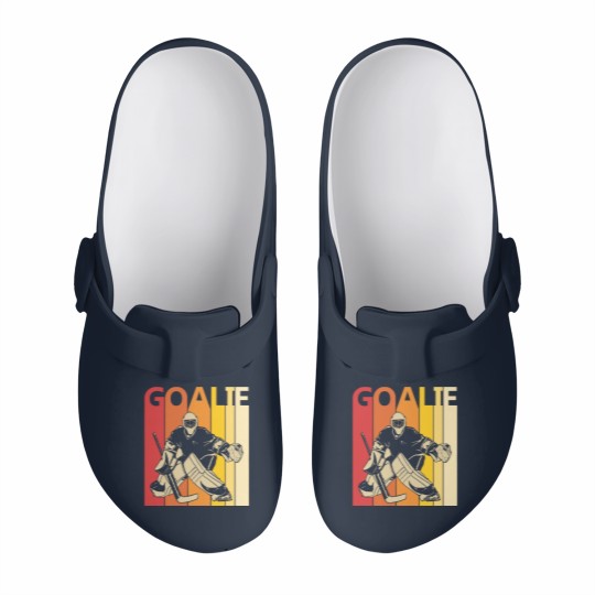 Discover Hockey Goalie T- Slip On Clogs Vintage Hockey Goalie T- Slip On Clogs Slip On Clogs
