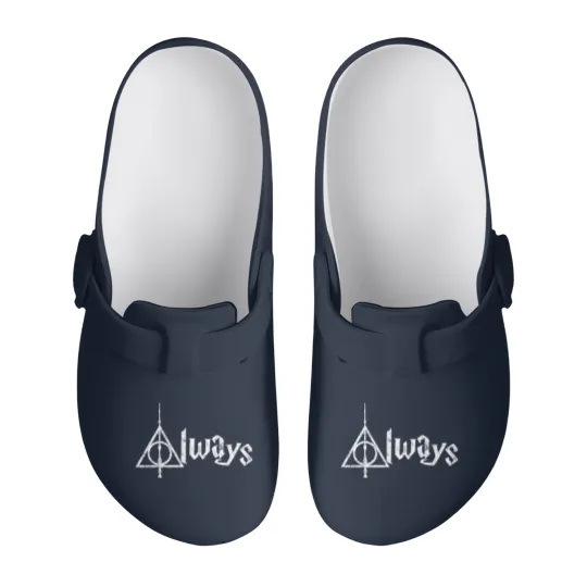 Discover Always with Deathly Hallows Symbols | Geekdom Slip On Clogs