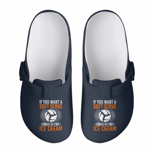 Discover If You Want A Soft Serve Go Get Ice Cream Volleyball 3 Slip On Clogs