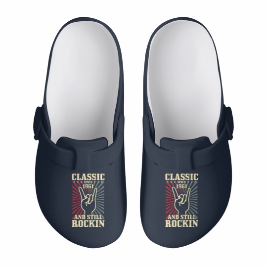 Discover Vintage 1961 Classic Rock 60th Birthday Gift Slip On Clogs
