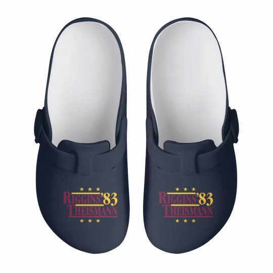 Discover Riggins & Theismann '83 Slip On Clogs, Football Legends For President Fan Slip On Clogs