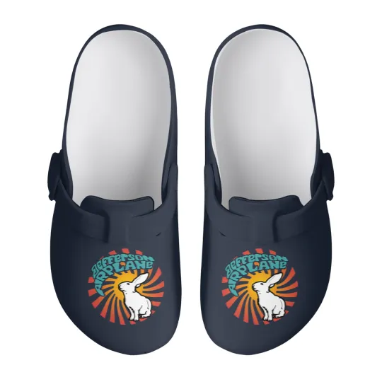 Discover Jefferson Airplane White Rabbit Slip On Clogs