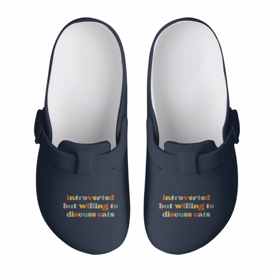 Discover Introverted But Willing To Discuss Cats Cat Mom Slip On Clogs