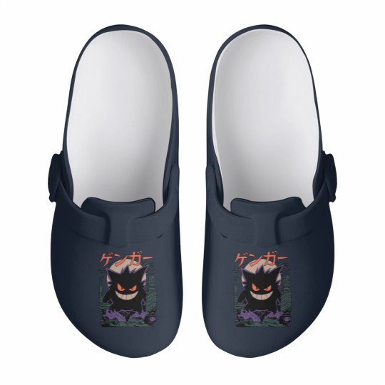Discover Gengar Japanese Style Slip On Clogs | Movie Film Nerd Gaming Anime Novelty Funny