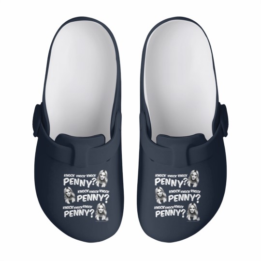 Discover the big bang theory knock knock knock penny t Slip On Clogs