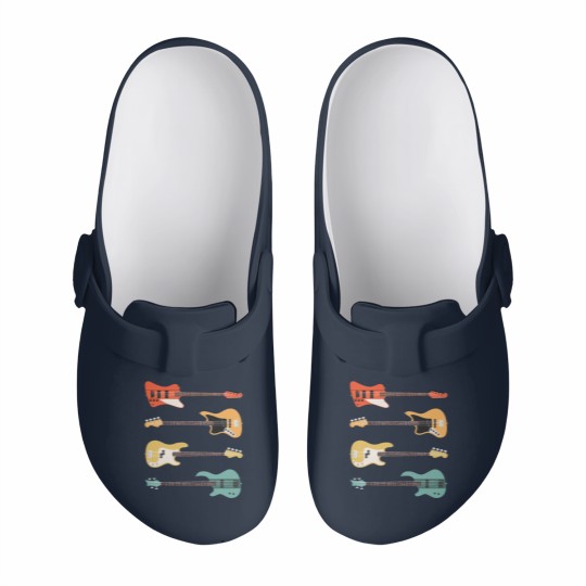 Discover Vintage Bass Guitar - Bassist Rock Music Band Gift Slip On Clogs