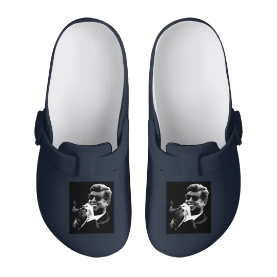 Discover John F. Kennedy Cigar & Sunglasses Slip On Clogs
