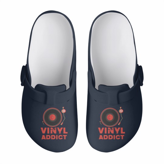 Discover Vinyl Addict Slip On Clogs for Vinyl Turntable DJs Slip On Clogs