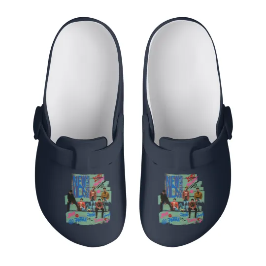 Discover NK on The Block  Vintage Unisex Slip On Clogs, New Kids Tour Slip On Clogs, New Kid on The Block NKOT Block Slip On Clogs