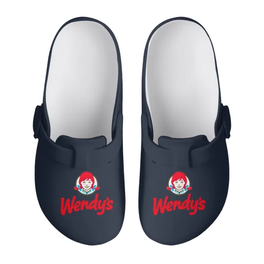 Discover Wendys Fast Food restaurant Logo Slip On Clogs