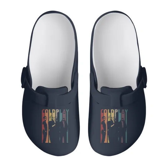 Discover Vintage Retro Coldplay Slip On Clogs, Vintage Coldplay Slip On Clogs, Coldplay Gift, Retro Gift Slip On Clogs