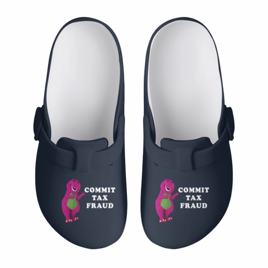 Discover Barney Commit Tax Fraud Customize Classic Slip On Clogs