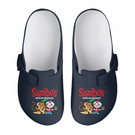Discover Sambo's Restaurant Logo with Sambo and Tiger Slip On Clogs