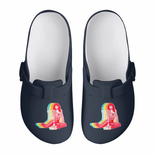 Discover Kate Bush / Retro Rainbow Aesthetic Design - Kate Bush - Slip On Clogs
