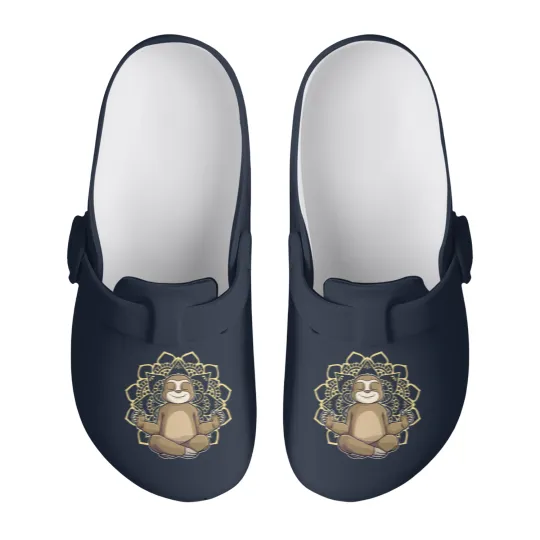 Discover Yoga Sloth My Spirit Animal Meditation Namaste Lazy Animal Slip On Clogs