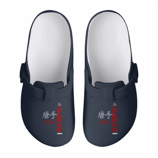 Discover vertical kenpo with chinese kanji dragon red Slip On Clogs