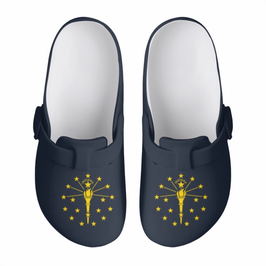 Discover Indiana State Flag Slip On Clogs
