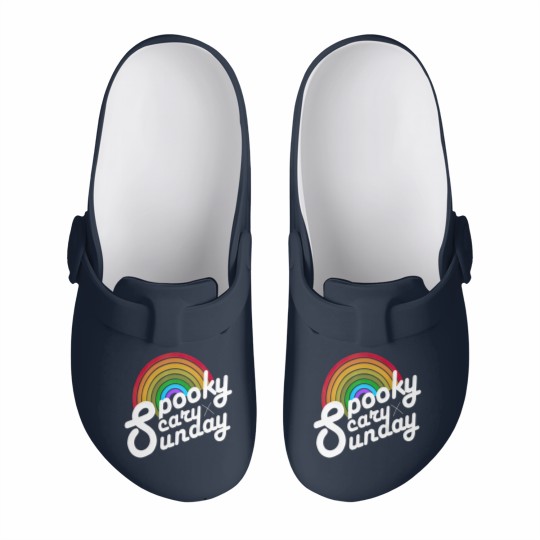 Discover Spooky Scary Sunday Slip On Clogs, Spooky Sunday Unisex