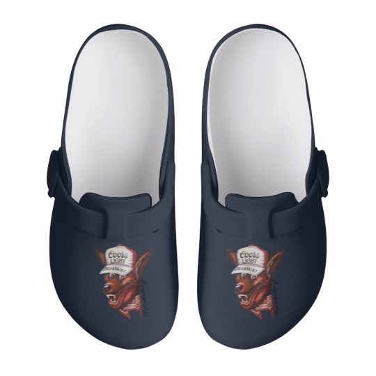 Discover Beer Wolf Oversized Slip On Clogs - White