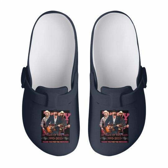 Discover New 30 Years Of Toby Keith 1993 - 2023 Thank You Slip On Clogs