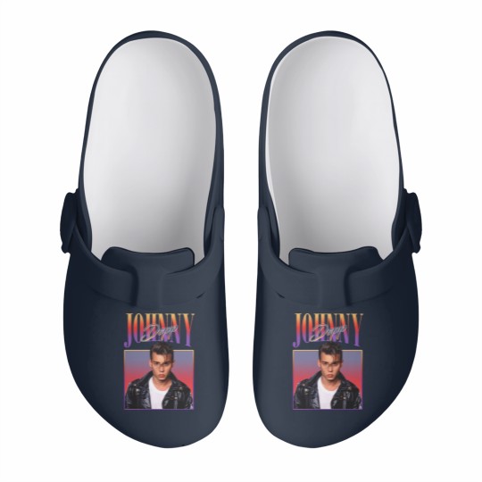 Discover Retro Johnny Depp Slip On Clogs, Johnny Depp Merch Slip On Clogs