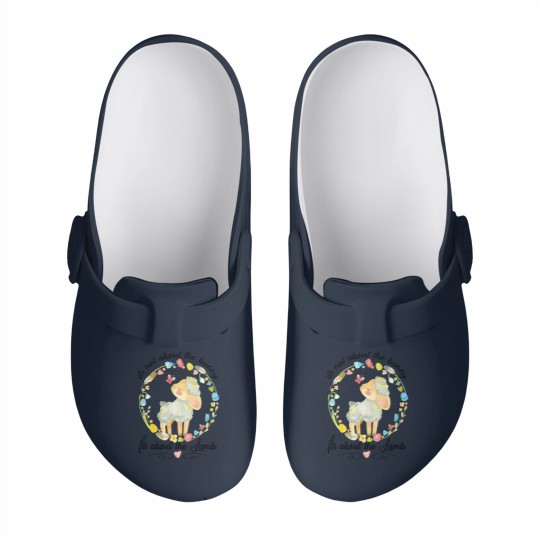 Discover Christian Easter Not About The Bunny Floral Lamb Slip On Clogs