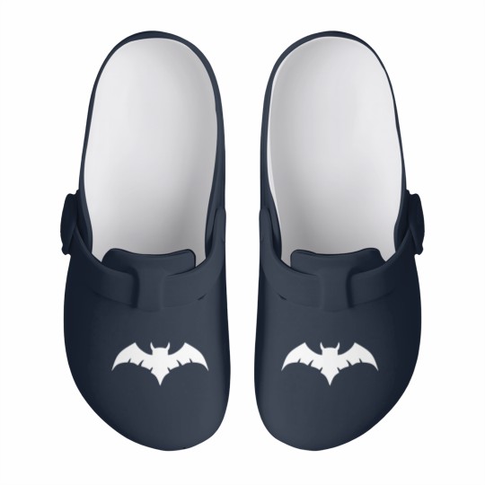 Discover Owlman Logo - White Slip On Clogs