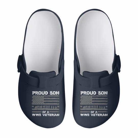 Discover Proud Son Of A Wwii Veteran Slip On Clogs For Men Slip On Clogs