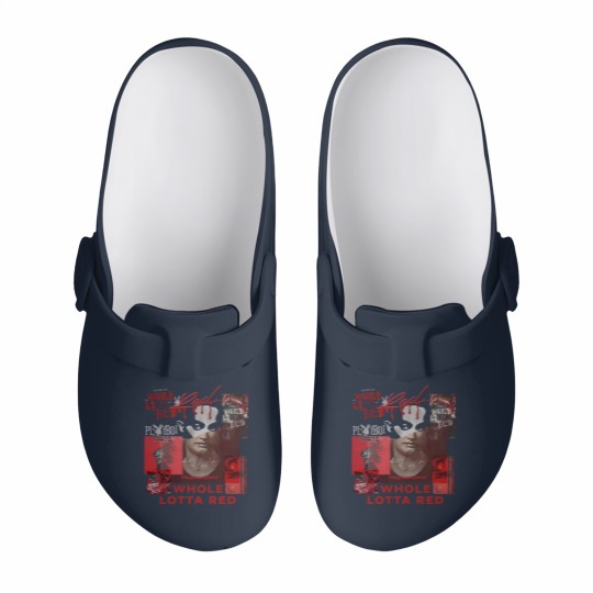 Discover Playboi Carti Whole Lotta Red Album 90s Rap Music Slip On Clogs