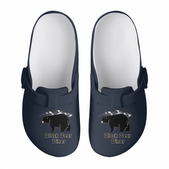 Discover Black bear diner Slip On Clogs