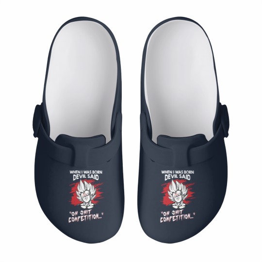 Discover Super Saiyan Majin vegeta)Super Saiyan Majin vegeta Slip On Clogs