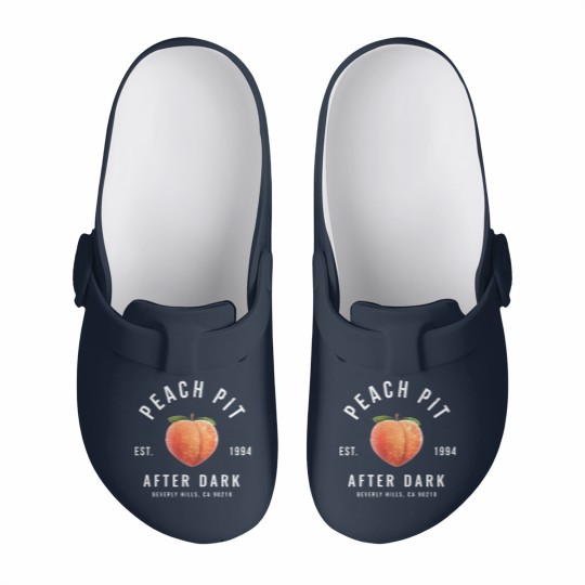 Discover Peach P After Dark - modern vintage logo - Peach P - Slip On Clogs