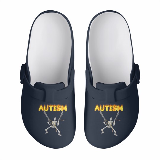 Discover autism skeleton meme t Slip On Clogs