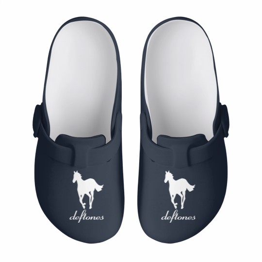Discover Vintage Deftone Pony Logo Slip On Clogs