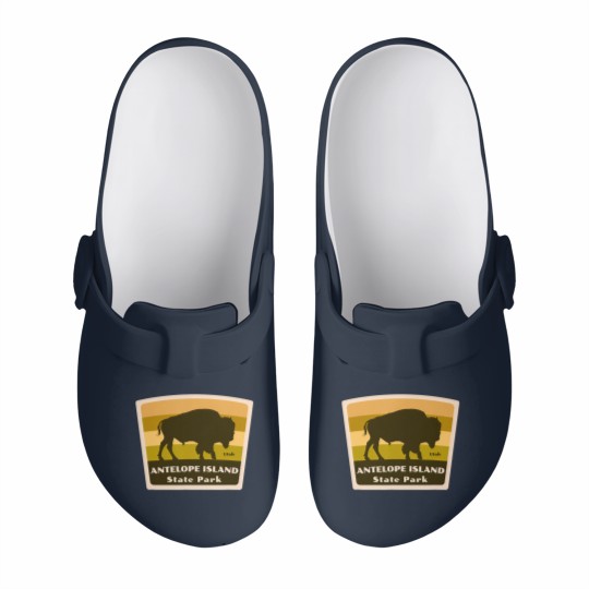 Discover antelope island state park utah bison herd souvenir Slip On Clogs