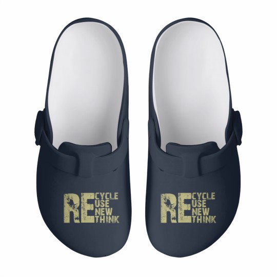 Discover Recycle Reuse Renew Rethink Earth Day Environmental Activism Slip On Clogs