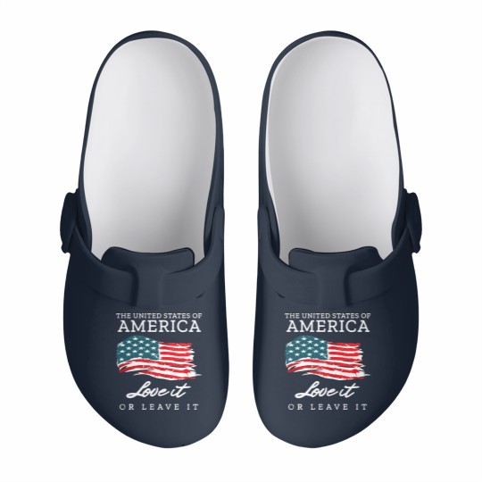 Discover The United States Of America Love It Or Leave It Slip On Clogs