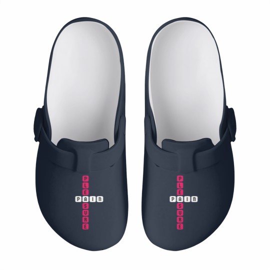 Discover BDSM Sub Dom Pleasure Pain Devot Dominant Fetish Slip On Clogs