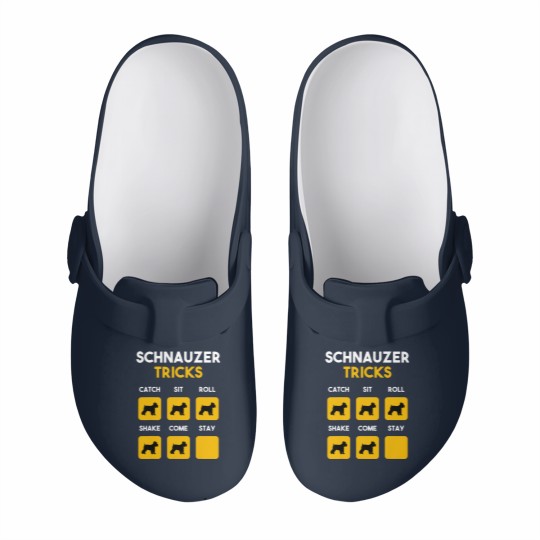 Discover Stubborn Schnauzer Tricks Funny Gift for Shnauzer Slip On Clogs