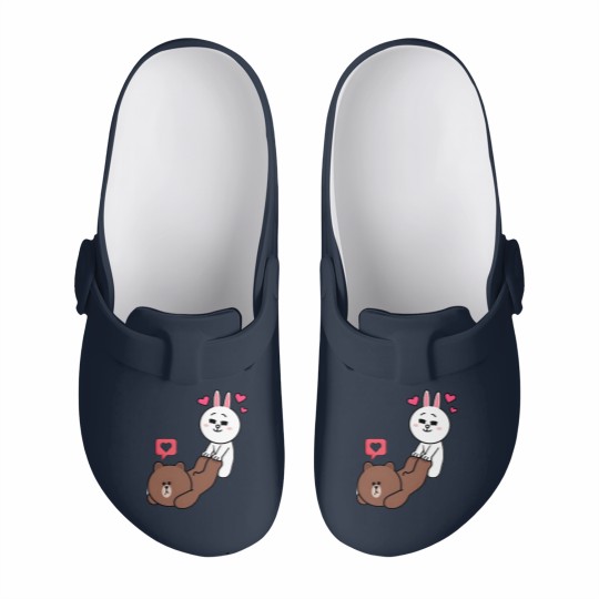 Discover Brown and Cony Love Slip On Clogs