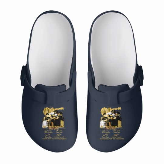 Discover The Monkees 57th Anniversary 1966-2023 Signatures Slip On Clogs, The Monkees Slip On Clogs Fan Gifts